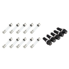 10 Pcs Fast Blow Type Glass Tube Fuses 6X30mm 250V 10A & 5 Pcs AC 125V 15A 6 x 30mm Panel Mount Fuse Holder