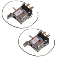 2X WPF22A 2Pin refrigerateur thermostat w 30cm de fil metallique