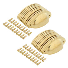 Tiroir A Tirette Poignee de Meuble de Cuisine Ton D'Or, Centres de Trou de 66 mm, Paquet de 20