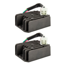 2X Universel 4 Fils Pleine Vague Noir Regulateur Redresseur Moto Quad Velo 12V