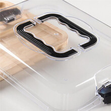 Boîte à Bento en Bois avec Couvercle et Poignée, Contenant à Lunch à Plusieurs Compartiments, Planche à Charcuterie Portable et Étanche pour la