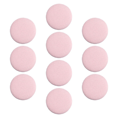 Lyserøde stofbeklædte knapper med skaft, 23 mm (10 stk.) 2