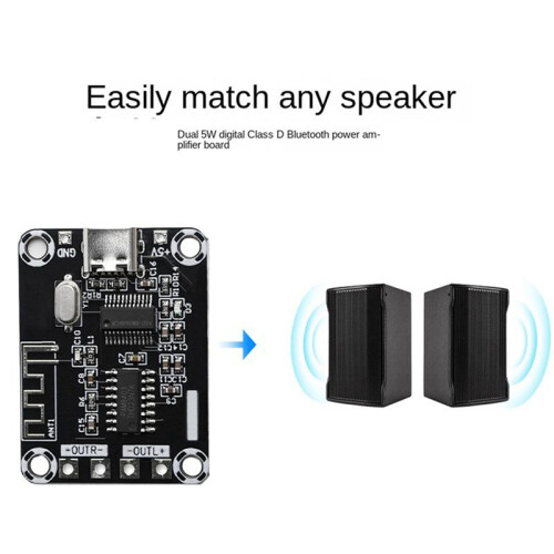 2X PAM8403 Digital  Amplifier Board DC5V  Case TYPE-C Powered 5W USB Amplifier Board Module 1