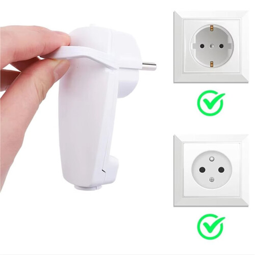 4pcs White Schuko Angled Plug Flat Schuko Flat Plug 250 V (16 A) Schuko Plug Flat Eu Plug 2