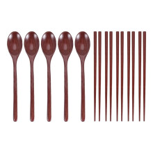 Conjunto de Colheres e Pauzinhos de Madeira de Teca, Colheres Antiaderentes de Sopa-Colher de Chá para UtensíLios de Cozinha UtensíLios de Cozinha