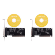 2X Pci Expansion Card Adapter 25Pin Parallel Lpt Pci to Parallel Db25 Printer Port Controller Card