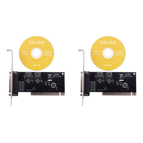2X Pci Expansion Card Adapter 25Pin Parallel Lpt Pci to Parallel Db25 Printer Port Controller Card
