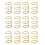 12 Pcs 3 Ring Book Rings Leaf Binders Office Book Rings Snap Split Hinged 20mm Inner Diameter Book Ring Gold 1