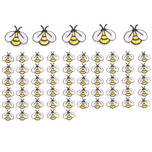 60 Piezas de Parches Bordados de Abeja, Lindos Parches Bordados de Hierro en Apliques Bordados para Coser Parches para Ropa Parches de Bricolaje