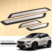 For  Cx-3 Cx3 2017 2018 Car Scuff Plate Door Exterior Outer Sill Trim Welcome Pedal