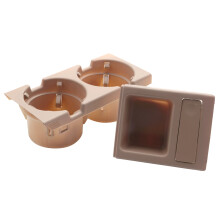 Car Console Centrale Portabicchiere Portabottiglie per Bevande Porta Monete per 3 Serie E46 318I 320I 98-06 51168217953 Beige