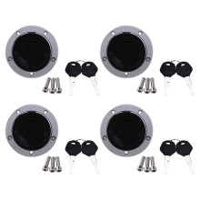 4X Motorcycle Fuel Gas Tank Cap Cover Key Lock for Z800 Z750R Zx14 Kle650 Z1000 Z750