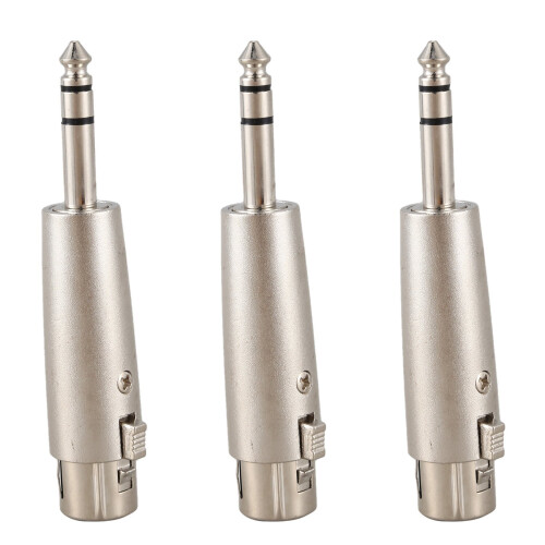 3X New XLR Auf 6,3-mm-Buchse JACK PLUG LEAD-Mikrofon-Patch-Kabel-Adapter