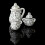 2X Porcelain Tea Set Eating Utensils 15Pzs Daisy Pattern 2
