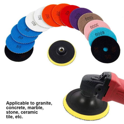 60 Peças Kit de Almofadas de Polimento de Diamante 4 Polegadas 100 mm úMido/Seco 2