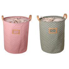 2 Pcs Waterproof Laundry Basket Gift Bag Clothes Storage Bucket Children's Toys Storage Laundry Basket & Green