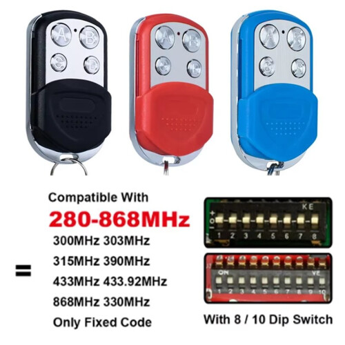 433MHz Universal Garage Door Remote Control Four-Button Code Copying Remote Control for Gate Barrier Roller Door 2