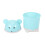 2X  Cute Desktop Trash Desktop with Lid Small Paper Basket  Flip Plastic Trash Can 6