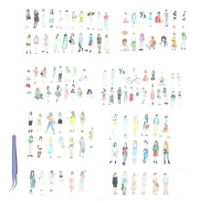 108 St MäNniskor KlistermäRken för JournalföRing Scrapbooking, Urban Fashion Girl Scrapbook KlistermäRke för SkräPpostjournaltillbehöR Kit