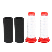 Filtro de Vara Principal LaváVel + InserçãO de Espuma para Aspirador de Pó Sem Fio para Athlet (2 de Cada)