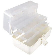 Storage Box Organizer 3-Tier Fishing Tackle Box Organizer Sewing Box Nail Art Organizer with Handle Tool Box