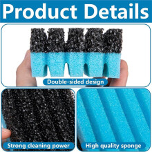8 Pcs Grill Plate Cleaning Sponge 12207 Grooves for Most Grills with Grooves and Sandwich Makers