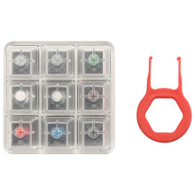 Acrylic Keyboard Tester 9 Clear Plastic Keycap Sampler for MX Switches