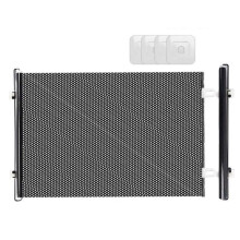 Retractable High Pet Gate with Dual Hooks — No-Drill Space-Saving Barrier, Up to 125cm Width, ABS+PVC 58cm