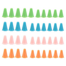 40 Pieces Multi-Colored Needle Point Stoppers Needle Point Protectors Needles Knitting Accessories with Plastic Storage Box, 2 Sizes