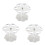 3Pcs 6 Trous Acrylique Support de Support de Cône de CrèMe Glacée Transparent 2