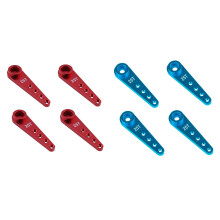 8PCS 37mm 25T Metal Extension Steering Servo Arm Horn for RC Car Crawler Parts,Red &