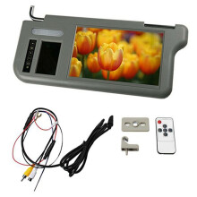 7-Zoll-Graues Auto  Sonnenblende RüCkspiegel Bildschirm LCD-Monitor 2-Kanal-Video