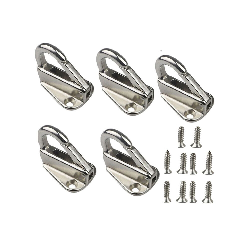 Hook Snap Stainless Steel 316 Spring Locked Fending Hook Attach Rope Boat Sail Tug Ship Boat Marine Hardware,5Pcs 4711680906334
