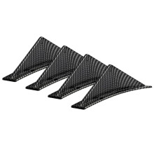 Car Rear Lower Bumper Wing Lip Diffuser,Anti-Crash Spoiler  Fin Protector,Rear Bumper Splitter Lip Wing,Curved 4PCS