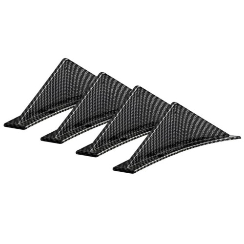 Car Rear Lower Bumper Wing Lip Diffuser,Anti-Crash Spoiler  Fin Protector,Rear Bumper Splitter Lip Wing,Curved 4PCS