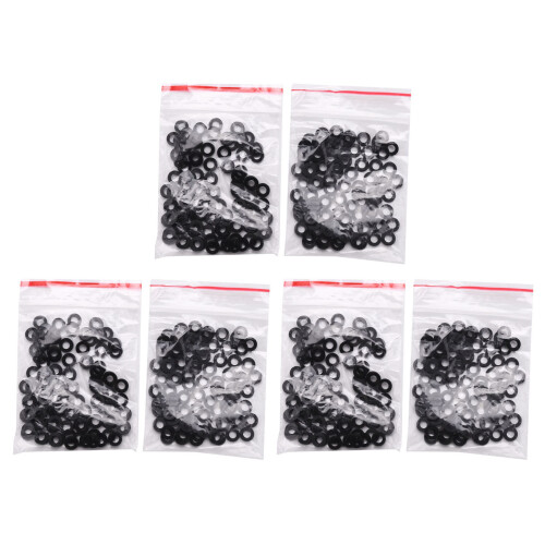 M3 x 6mm x 1mm Nylon Flat Insulating Washers Gaskets Spacers Black 600PCS