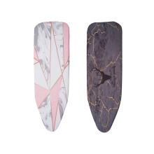 2 Pcs 140x49CM Fabric Marbling Ironing Board Cover Protective Press Iron Folding for Ironing Cloth Guard Protect Delicate Garment Easy Fitted 5 & 3