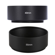 2 Pcs Mount Standard Metal Lens Hood for , 49Mm & 55Mm