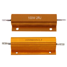 2pcs Gold Aluminum Clad Power Resistor Resistance 100W - 2 Ohm 2R & 10 Ohm 10R