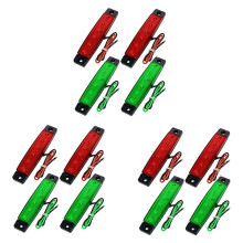 12Pcs Red Green Boat Navigation LED Lights Stern Lights Boats Starboard Light 12V