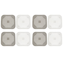 8x Tapa de DesagüE Cuadrada para DesagüE de Ducha Colector Pelo Tapón de Silicona Plano con Ventosas