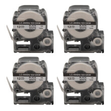 20 Pack Replace LK-4WBN LC-4WBN9(SS12KW) Label Tapes for LabelWorks LW300 LW400 LW500 LW700 Black White