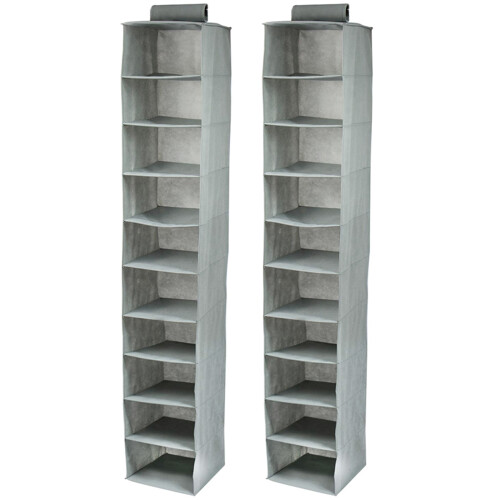 2X Cappello Rack 10 Shelf Armadio Appendiabiti Cappello Organizer per Hat Storage