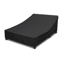 Schwarze Doppel-Liegenabdeckung aus 420D Oxford-Gewebe - 208x145x81 cm
