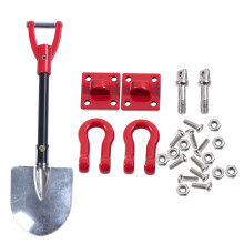 3 Pcs for 1:10 Scale RC Crawler SCX10 Car Accessories: 1 Pcs Metal Shovel for RC D90 Crawler Car & 1 Pair Trailer Hook