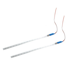 2X Knight Rider 32LED Lauflicht Scanner 30cm Strip Dekoration Blau KFZ 12V