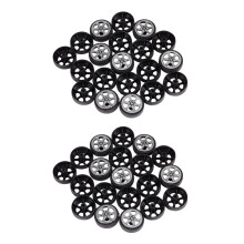 Plastic Ruota 2mm Dia Shaft Car Truck Model Toys Ruota 20mmx6mm 40Pcs