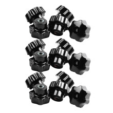 15 Pièces Boutons à PoignéE étoile Noire, Filetage Femelle DiamèTre 8 mm, DiamèTre TêTe 40 mm