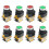 8Pcs 22mm Mount 10A 380V DPST Red Green Momentary Push Button 1