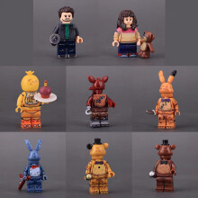 (8 pieces) Bear, Rabbit, Wolf, Crocodile, Bird, Assembled Block Doll Series Alliance, Lego Puzzle Compatible, Suitable for Lego